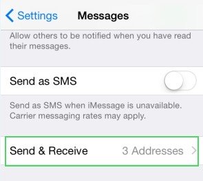 Add New iMessage Account