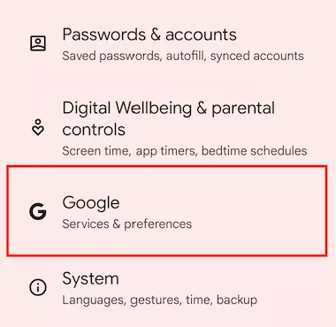 setting-Google