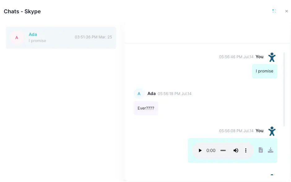 Skype messages