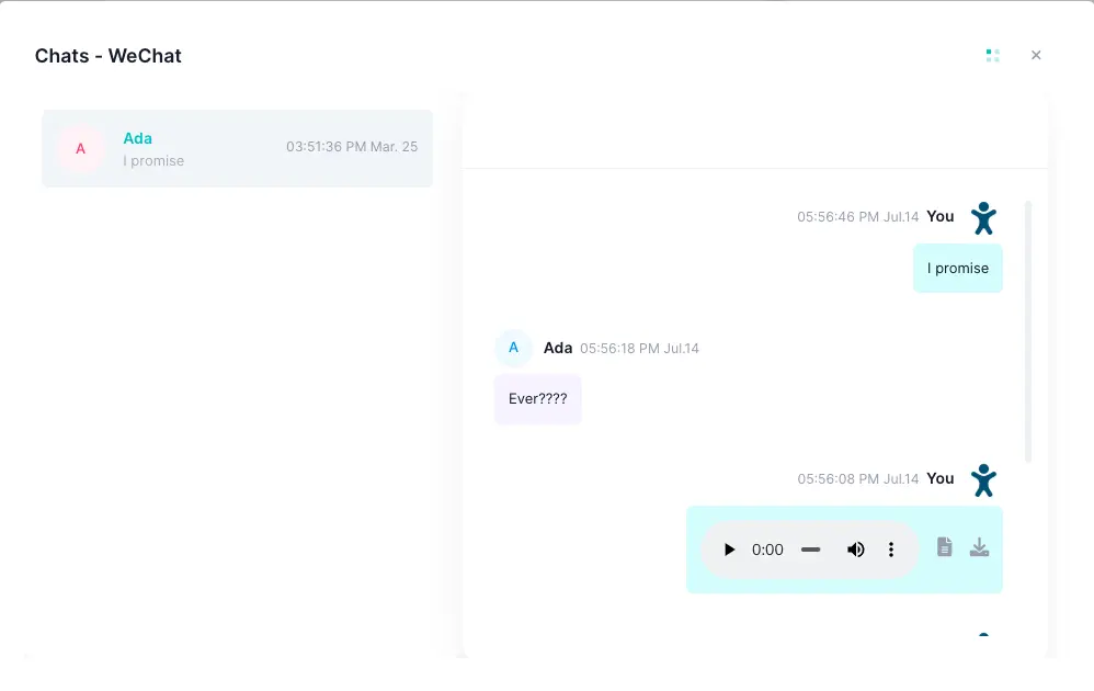 wechat messages