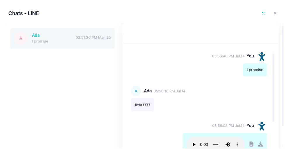 Recover Deleted Line Chat History