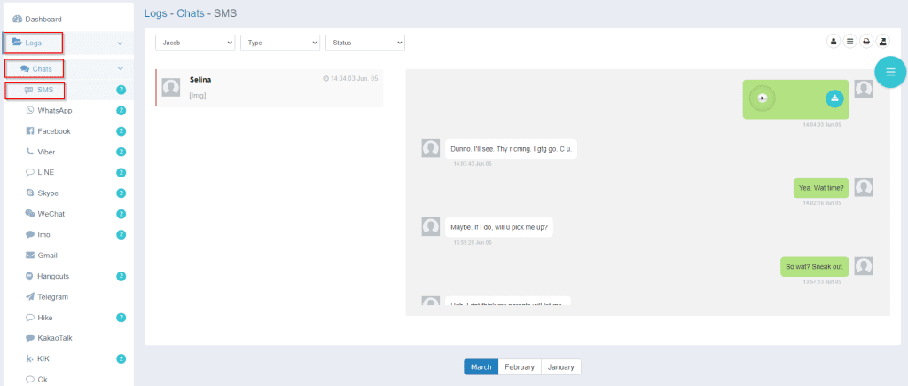 Mac Monitoring Software to monitor sms chats