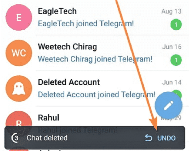 Use Telegram’s Undo Delete Feature