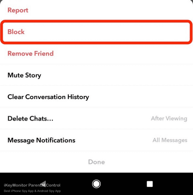 Block someone