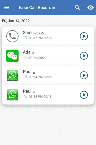 Ease Call Recorder on iPhone