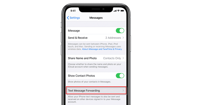 Automatically Forward Text Messages to iPhone