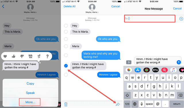 can you forward text messages on iphone to another number