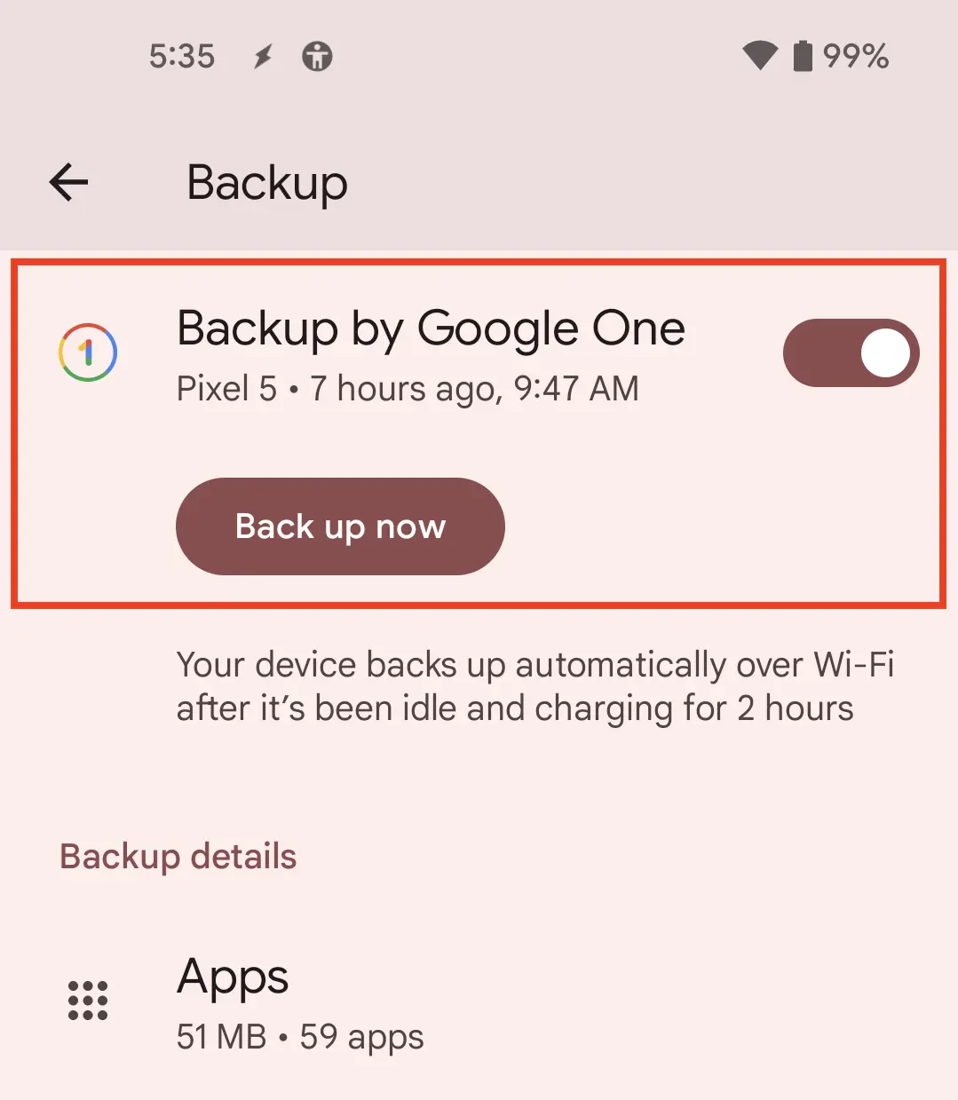 google backup-android