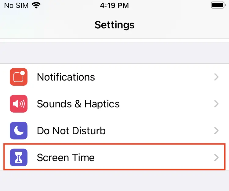 iphone screen time