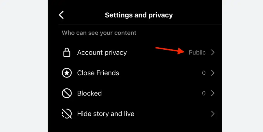 Set Privacy Settings