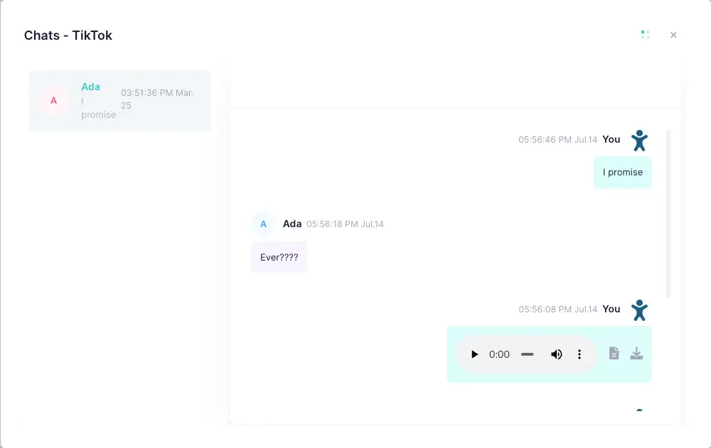 monitor tiktok chats