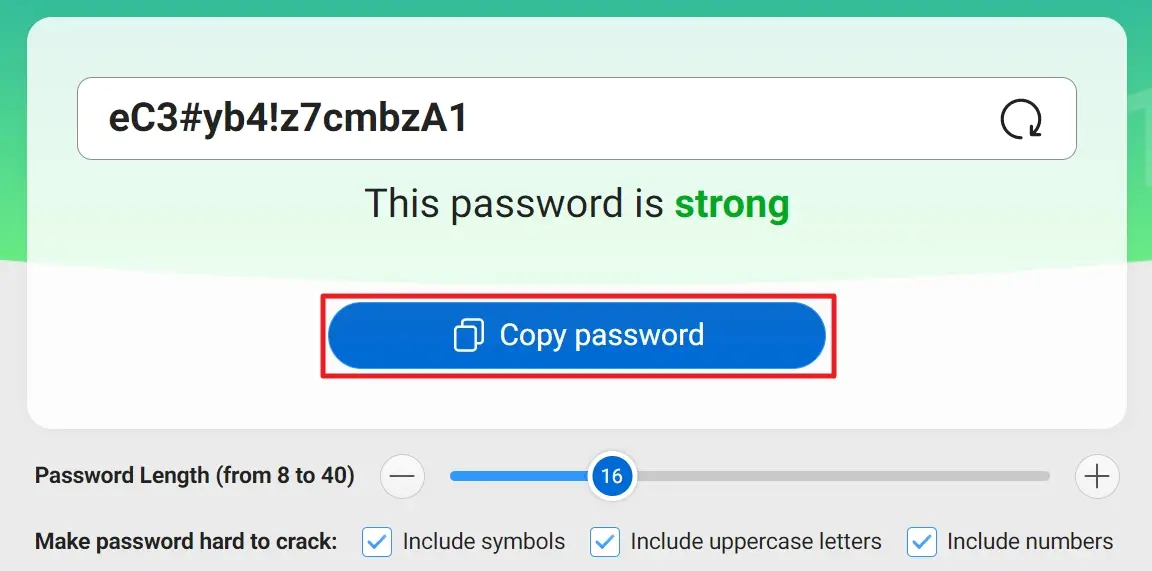 Unique Passwords