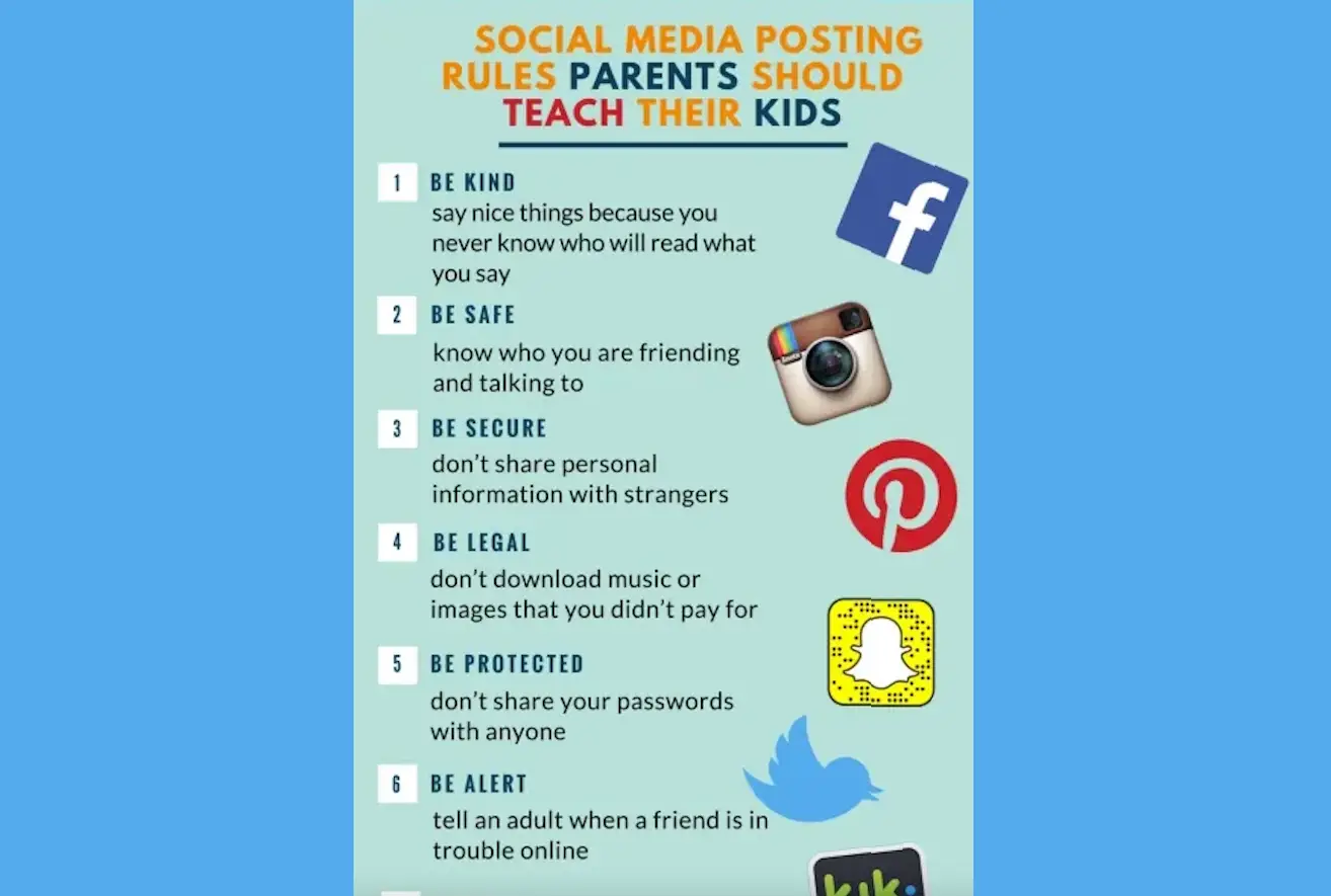 Prepare Your Child for a New Social Media App - set social media posting rules